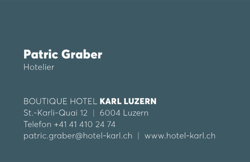 Hotel karl visitenkarte print referenz homm interactive gmbh luzern 02