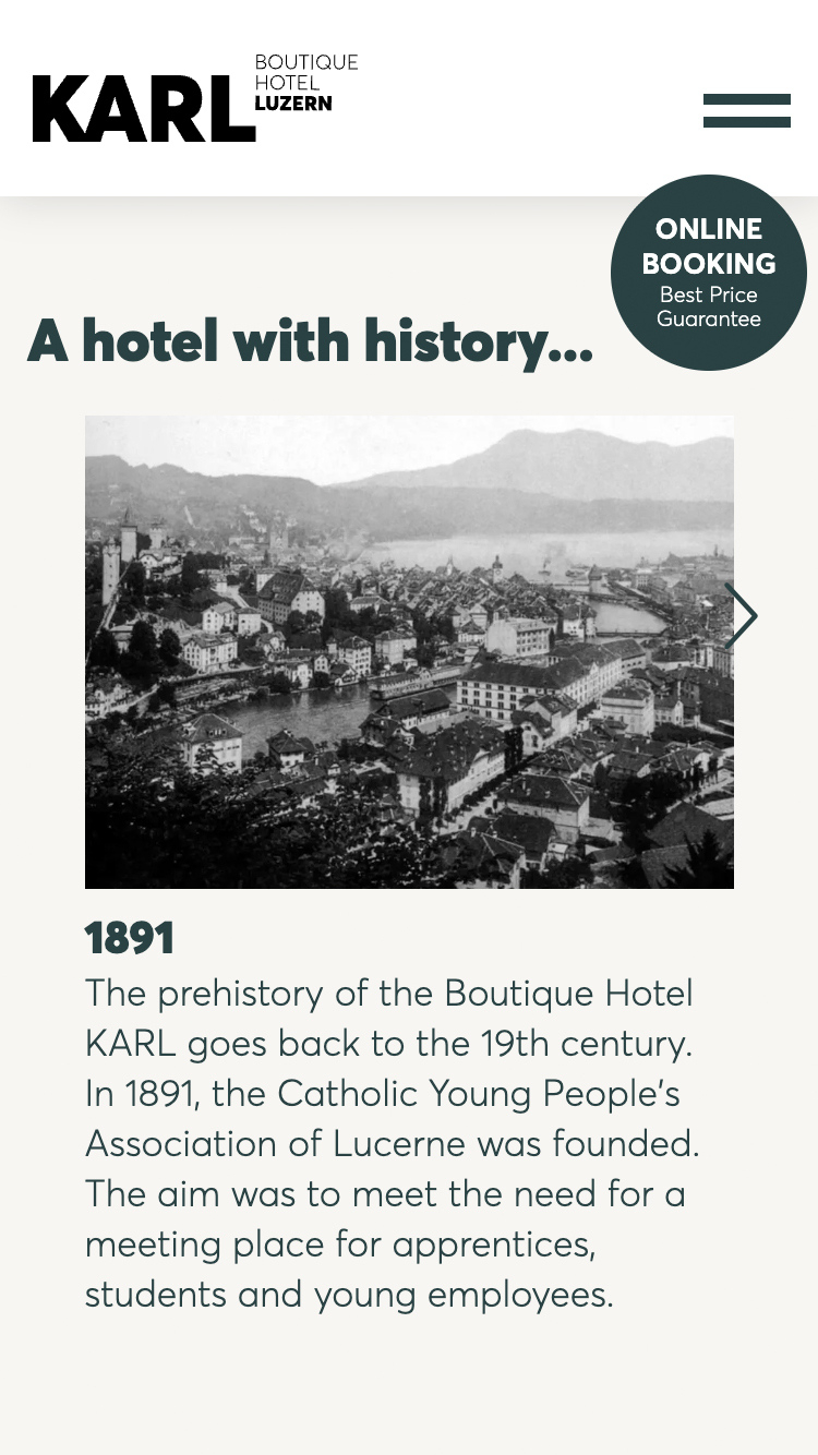 Hotel karl iphone web referenz homm interactive gmbh luzern 02