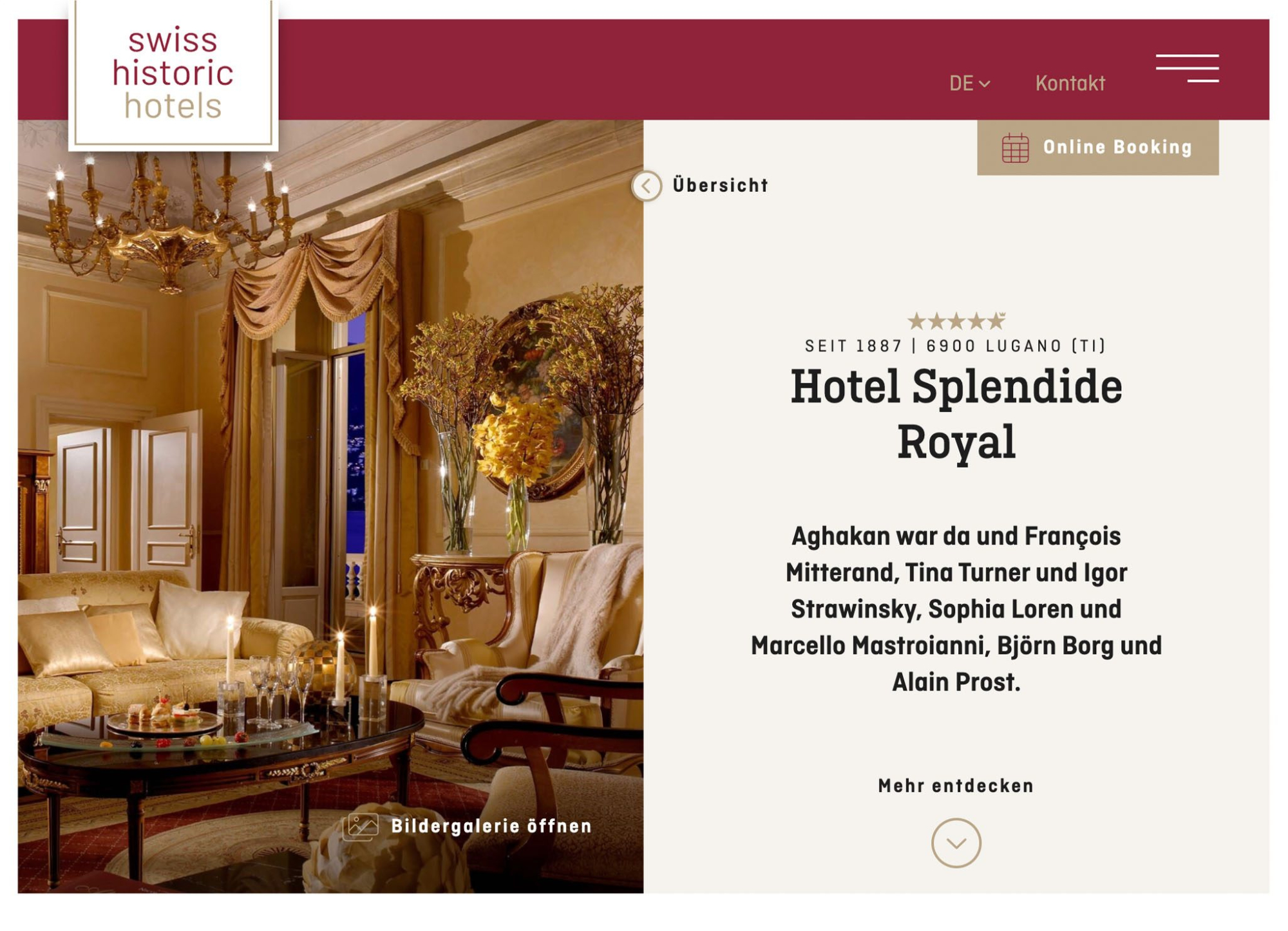 Swiss historic hotels pad hoch web referenzen homm interactive gmbh luzern 02