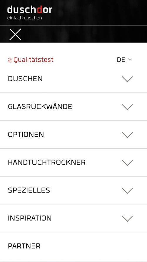 Duschdor iphone web referenz homm interactive gmbh luzern 02