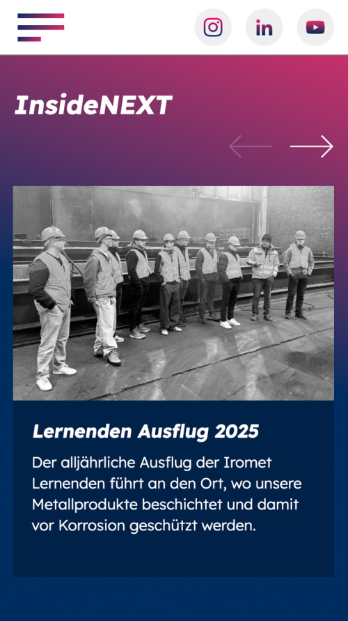 Iromet next iphone web referenz homm interactive gmbh luzern 01