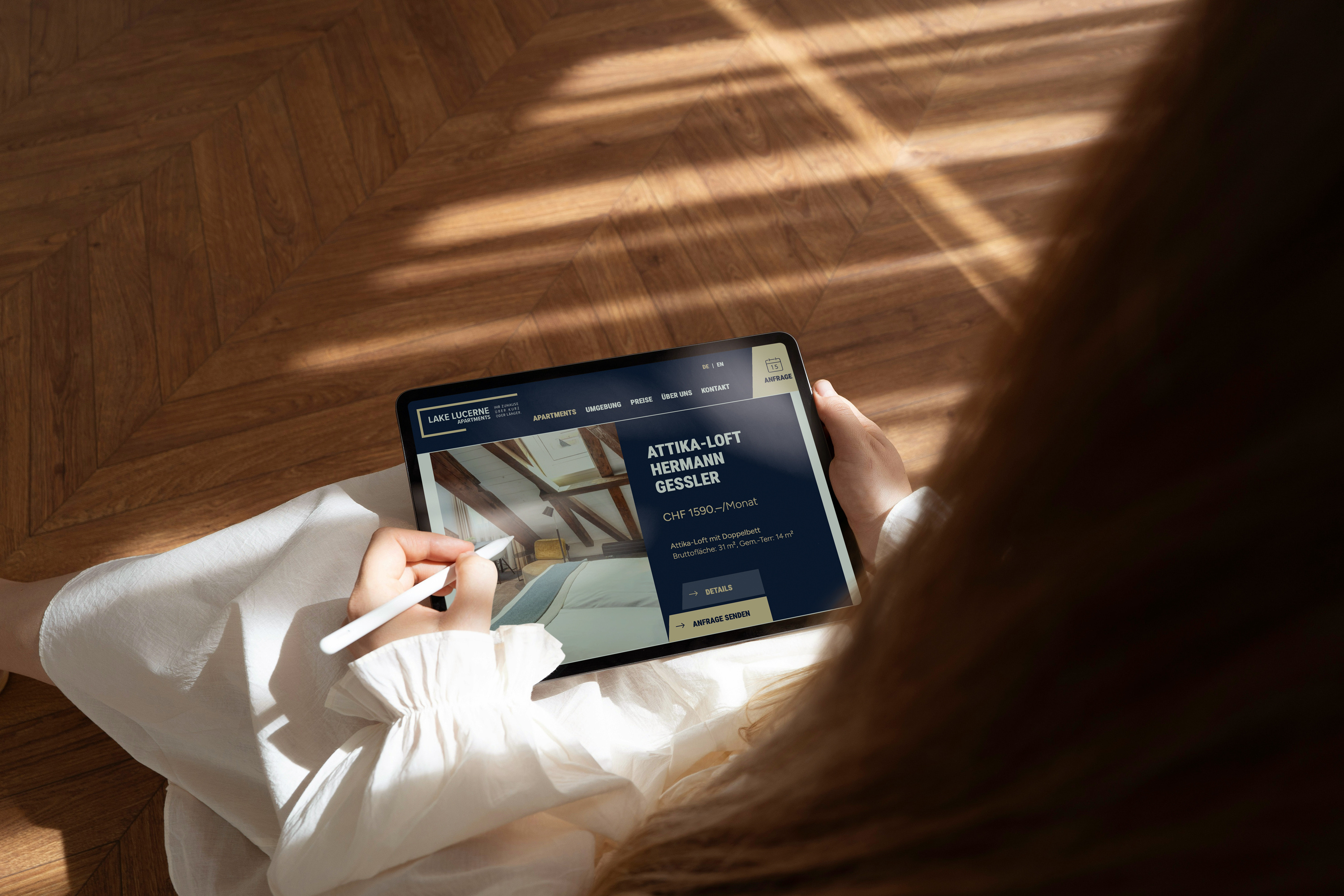 Lake lucerne apartemants tablet web referenz homm interactive gmbh luzern 02